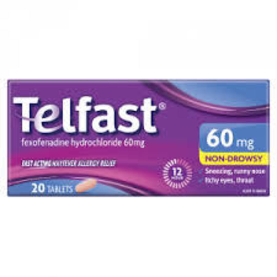 Telfast 60mg Tablets (Fexofenadine) image 0
